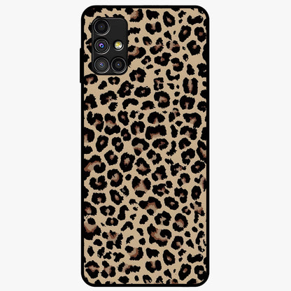 Savage Chic Pattern Glass Case showing flat back view with stylish patterned artwork and glossy glass finish.