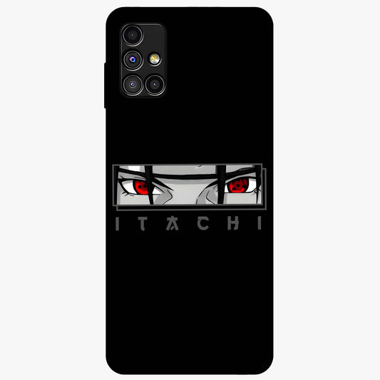 Scarlet Gaze Dominance Glass Case showing flat back view with striking red themed artwork and glossy glass finish.