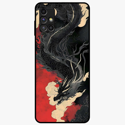 Shadow Dragon Fury Glass Case showing flat back view with fierce dragon artwork and glossy glass finish.