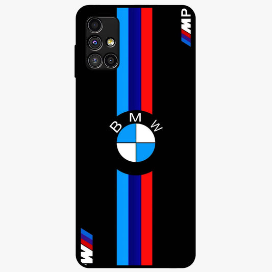 Turbo BMW Beast Glass Case showing flat back view with high performance sports car artwork and glossy glass finish.