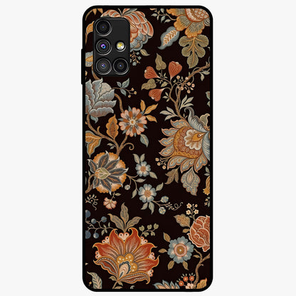 Vintage Floral Dream Glass Case showing flat back view with classic floral artwork and glossy glass finish.