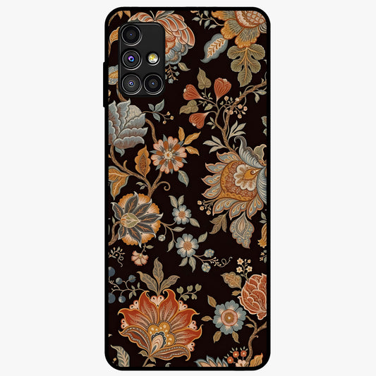 Vintage Floral Dream Glass Case showing flat back view with classic floral artwork and glossy glass finish.
