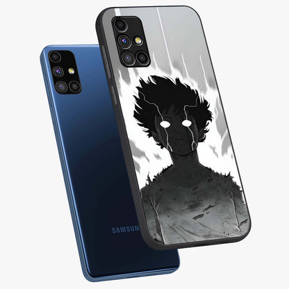 Awakened Inner Rage Glass Case displayed in angled mockup highlighting powerful graphic design and bold artistic theme.