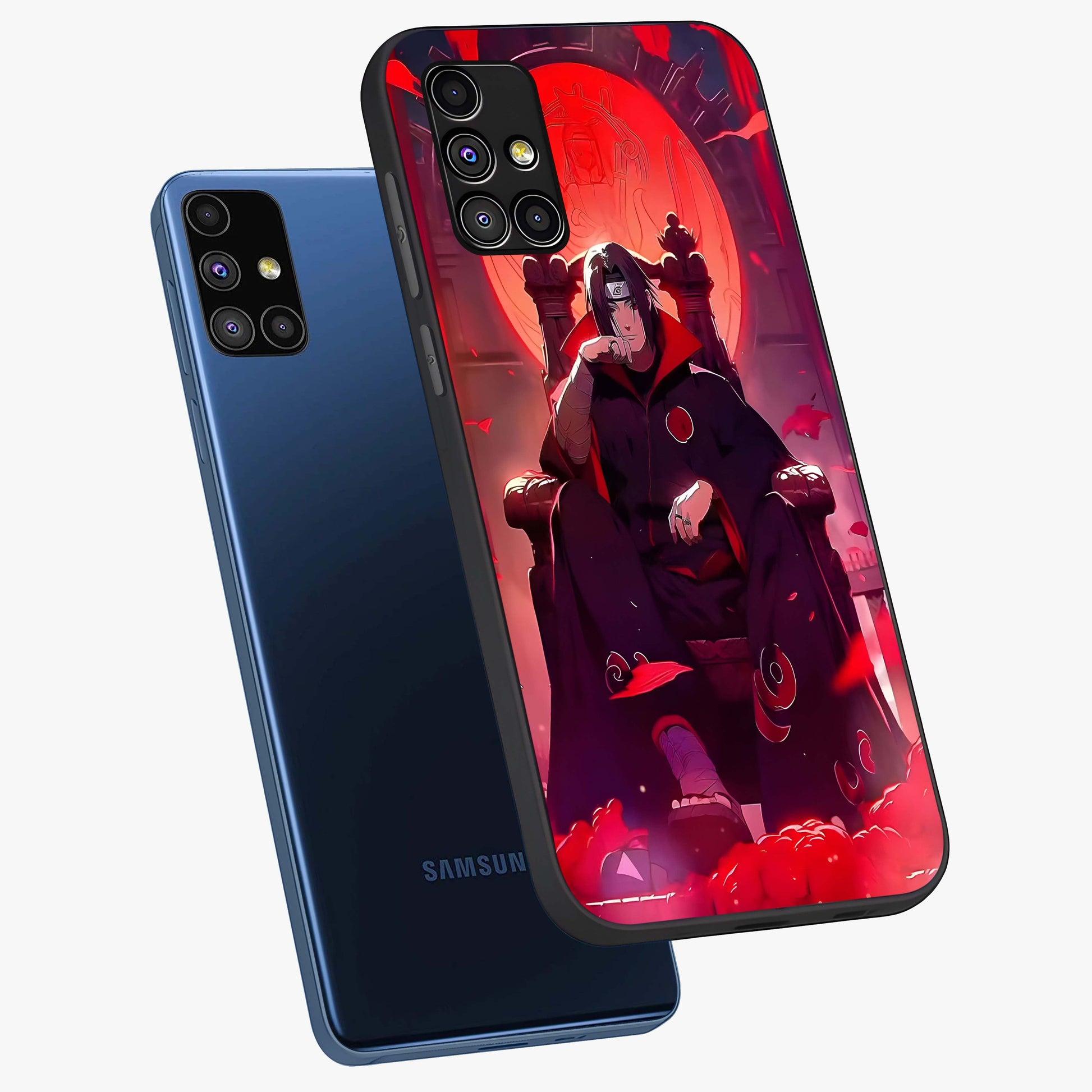Blood Moon Sovereign Glass Case displayed in angled mockup highlighting dark celestial moon design and dramatic theme.