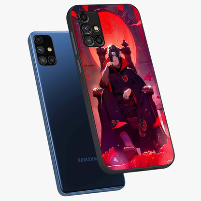 Blood Moon Sovereign Glass Case displayed in angled mockup highlighting dark celestial moon design and dramatic theme.