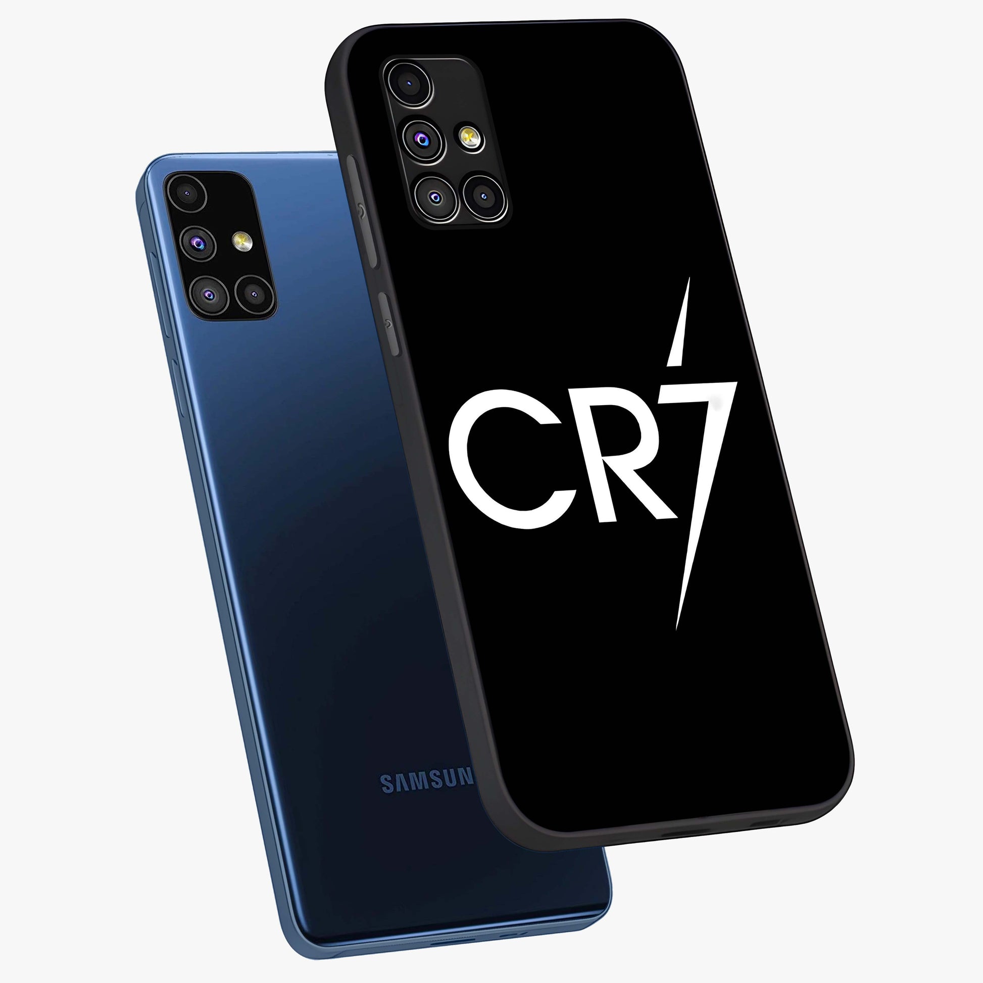 Cr7 Elite Strike Glass Case displayed in angled mockup highlighting powerful sports graphic with bold athletic theme.
