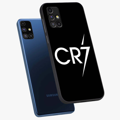 Cr7 Elite Strike Glass Case displayed in angled mockup highlighting powerful sports graphic with bold athletic theme.