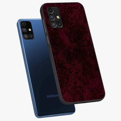 Crimson Fade Flow Glass Case displayed in angled mockup highlighting smooth gradient design with modern aesthetic style.