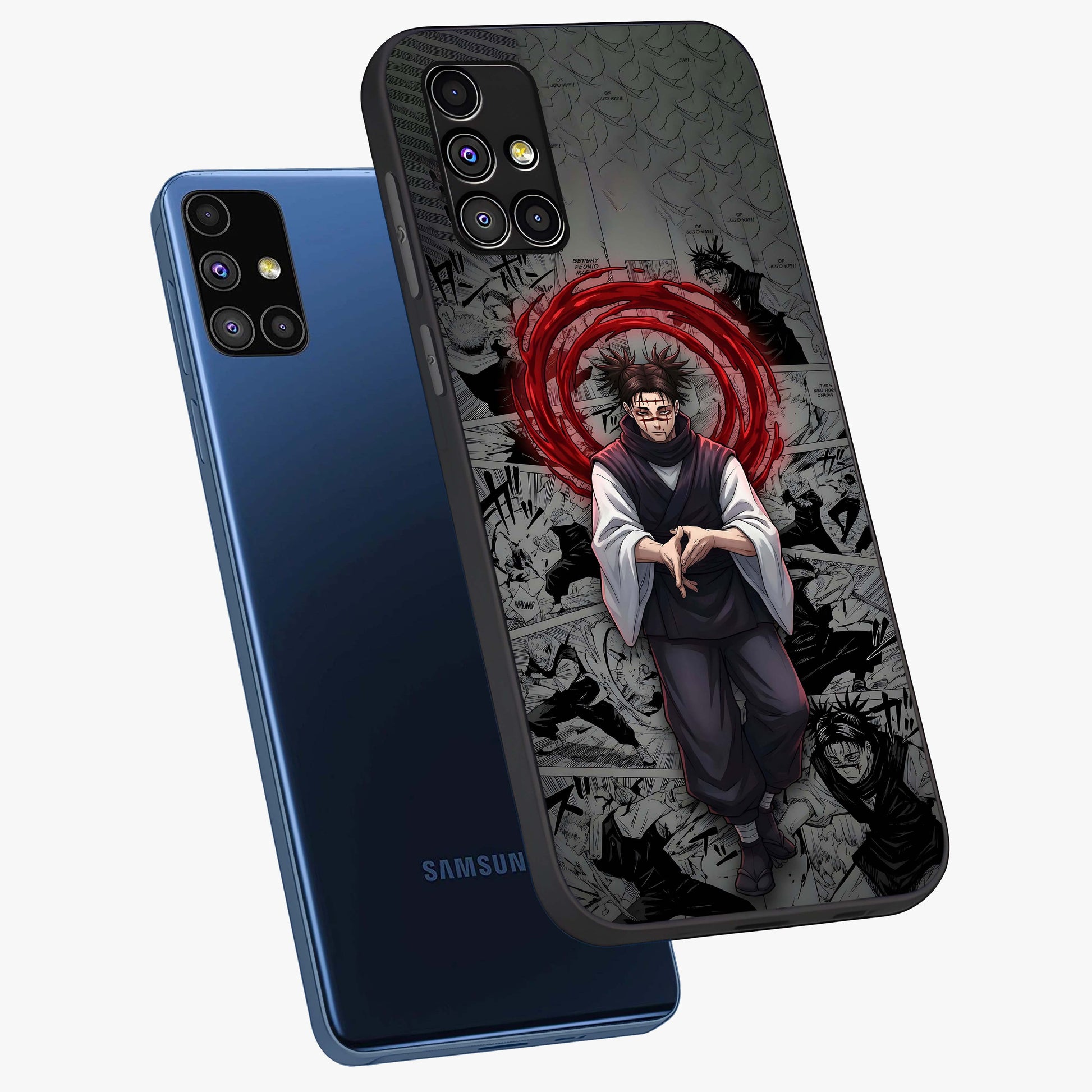 Cursed Ritual Ascension Glass Case displayed in angled mockup highlighting mystical ritual illustration with supernatural aesthetic.