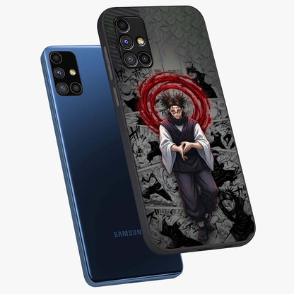 Cursed Ritual Ascension Glass Case displayed in angled mockup highlighting mystical ritual illustration with supernatural aesthetic.