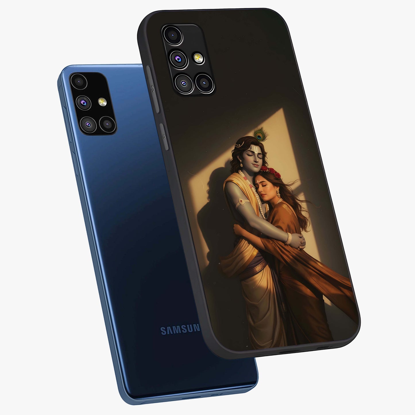 Divine Eternal Love Glass Case displayed in angled mockup highlighting elegant divine inspired design with peaceful aesthetic.