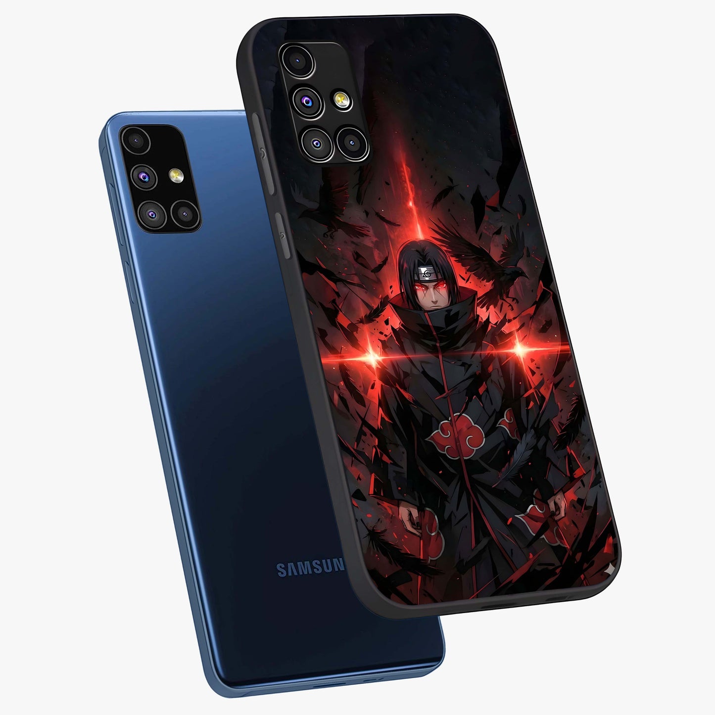 Focused Blade Discipline Glass Case displayed in angled mockup highlighting clean minimal text artwork with modern aesthetic style.