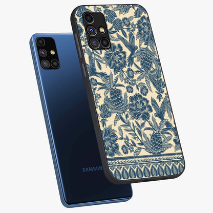 Heirloom Wild Bloom Glass Case displayed in angled mockup highlighting botanical bloom design with classic aesthetic style.