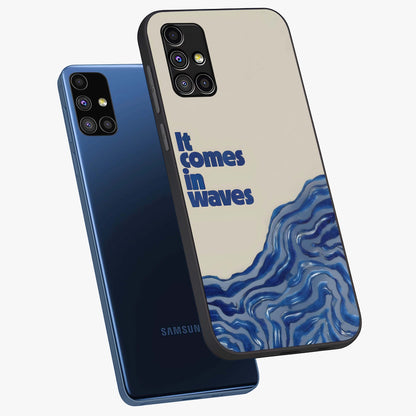 Itachi Sharingan Glass Case displayed in angled mockup highlighting striking sharingan eye design with dramatic anime aesthetic.