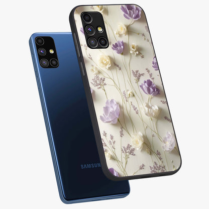 Lilac Breeze Harmony Glass Case displayed in angled mockup highlighting calm lilac breeze design with soothing aesthetic style.