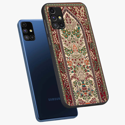 Persian Inspired Glass Case displayed in angled mockup highlighting intricate traditional design with elegant cultural aesthetic.