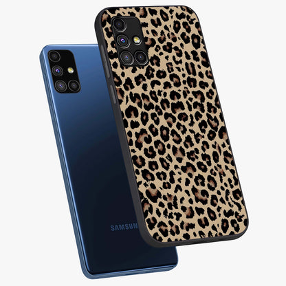 Savage Chic Pattern Glass Case displayed in angled mockup highlighting bold fashion inspired design with chic aesthetic.