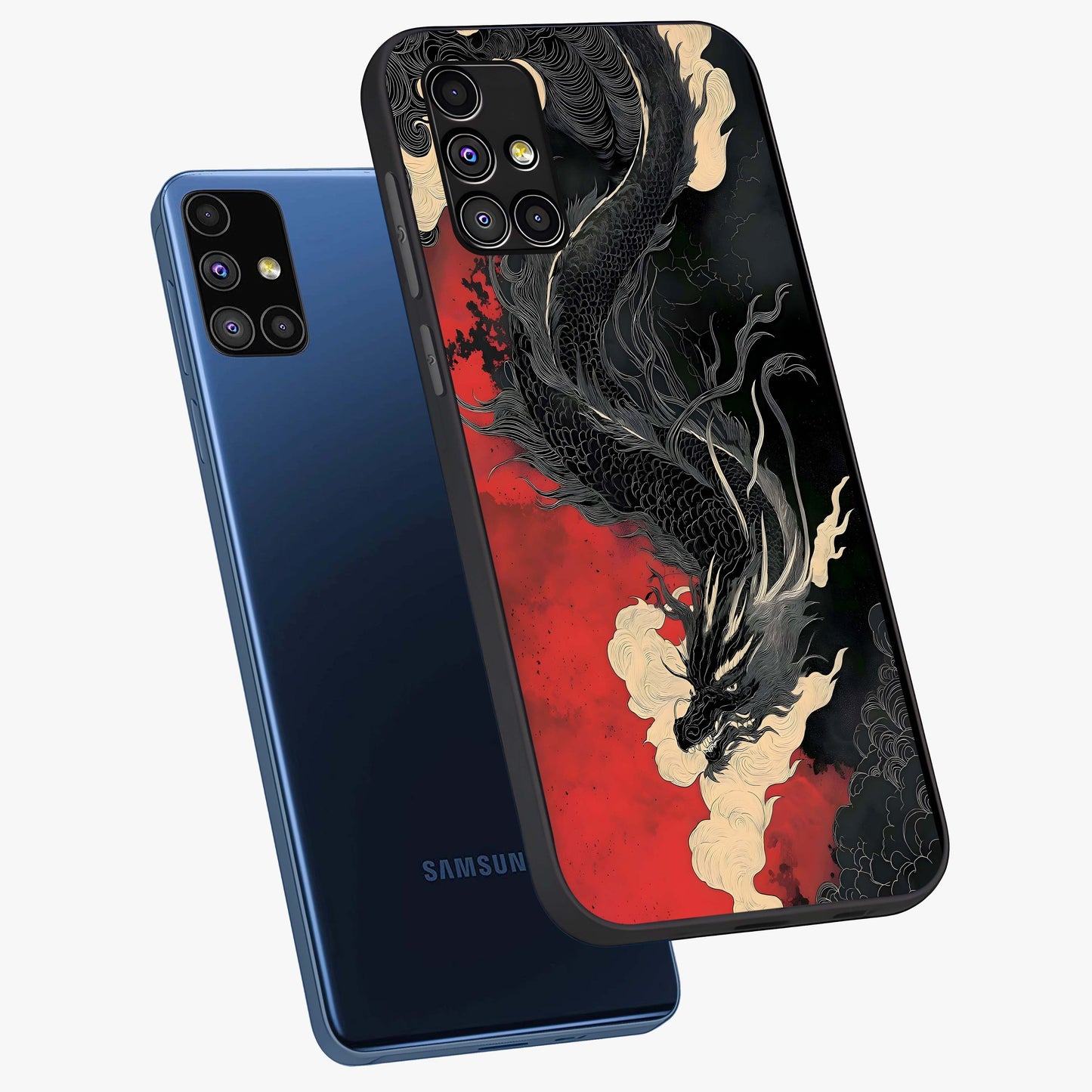 Shadow Dragon Fury Glass Case displayed in angled mockup highlighting powerful dragon illustration with dark fantasy aesthetic.