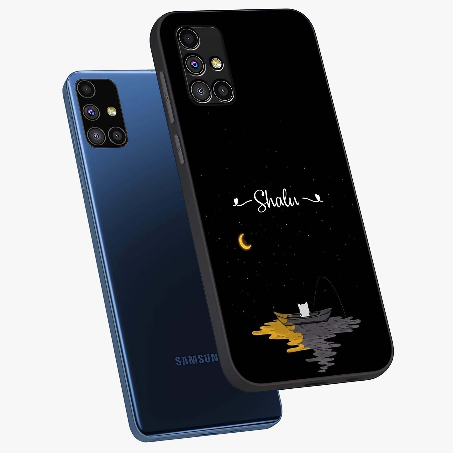 Silent Night Row Glass Case displayed in angled mockup highlighting peaceful evening design with dreamy night aesthetic.