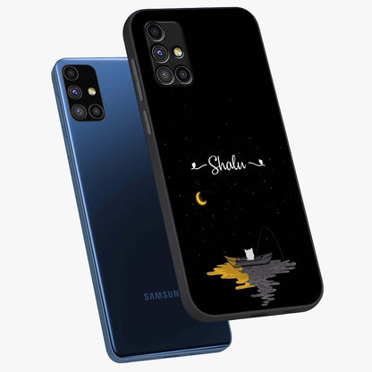 Silent Night Row Glass Case displayed in angled mockup highlighting peaceful evening design with dreamy night aesthetic.