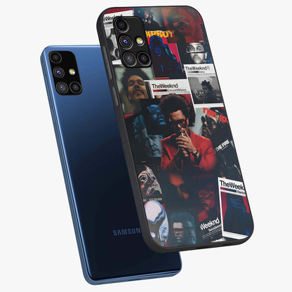 The Weeknd Glass Case displayed in angled mockup highlighting stylish pop culture inspired design with modern aesthetic.