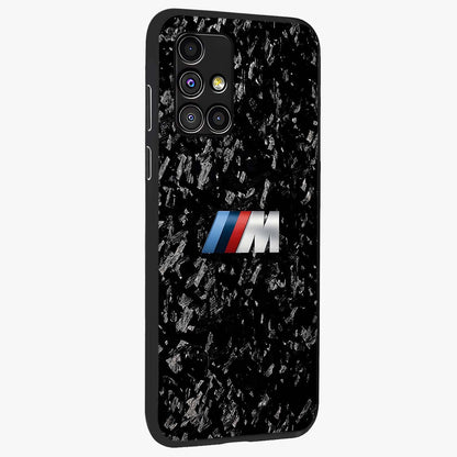 Carbon Speed Mark Glass Case upright view showcasing modern carbon speed graphic with bold automotive theme.