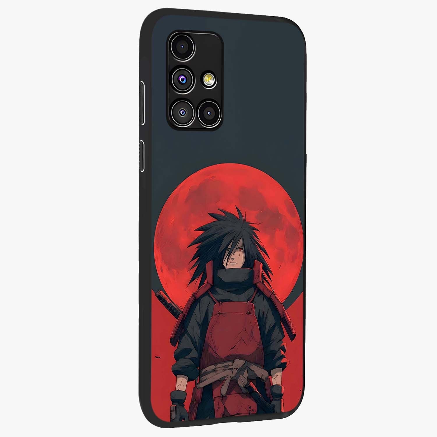 Crimson Moon Warlord Glass Case upright view showcasing powerful warlord artwork with dark celestial theme.