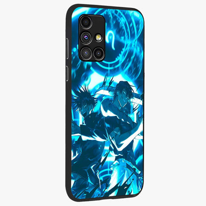 Cursed Energy Clash Glass Case upright view showcasing dramatic clash artwork with bold supernatural theme.