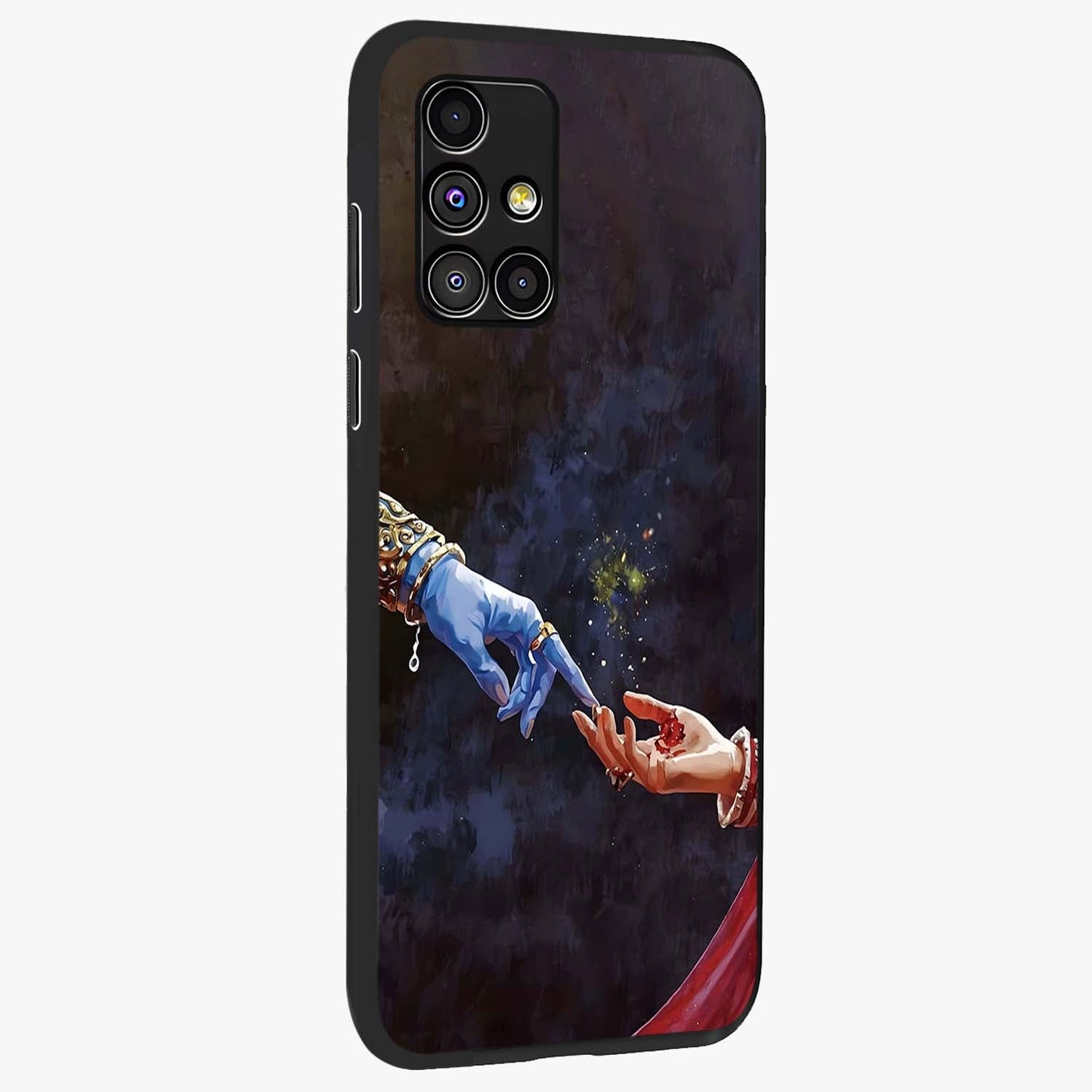 Divine Touch Eternal Glass Case upright view showcasing peaceful spiritual artwork with eternal divine theme.