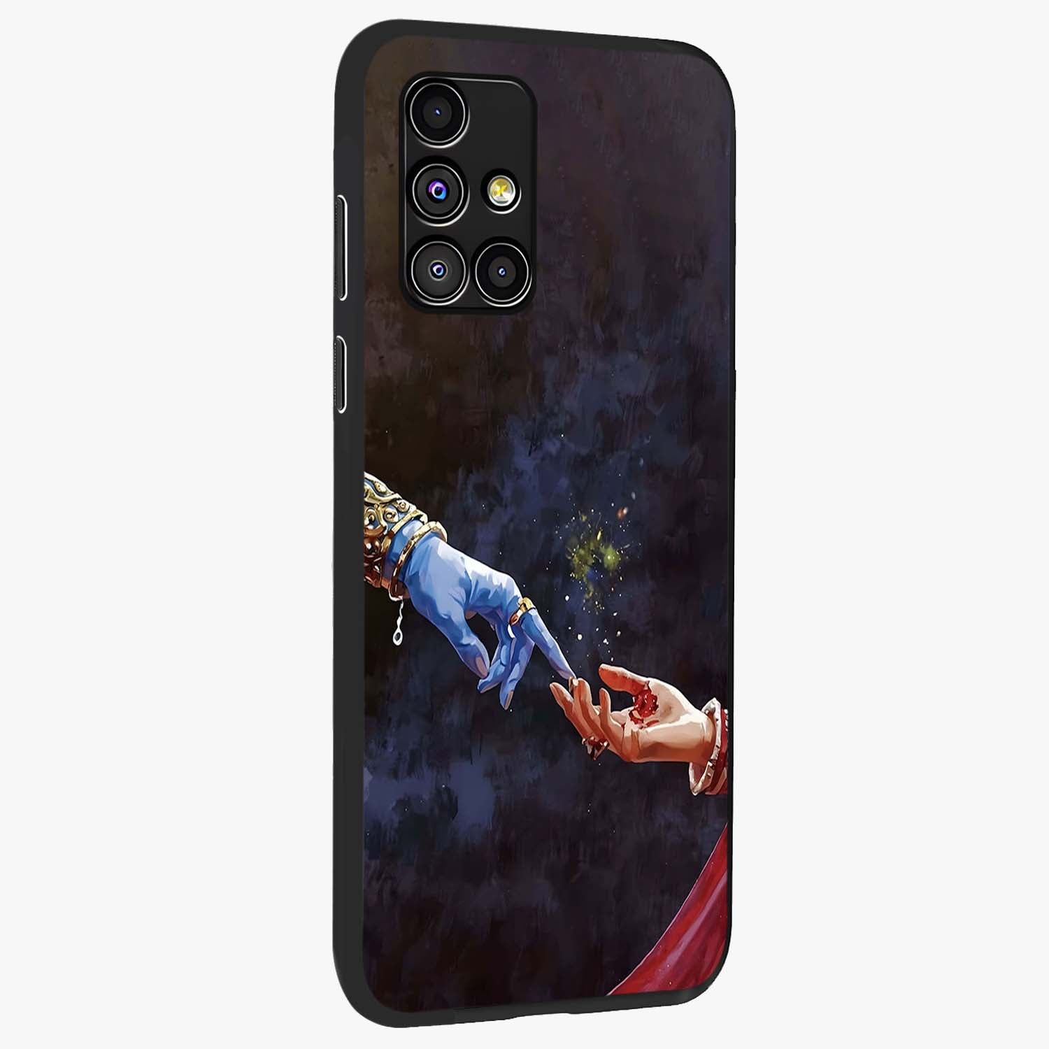 Divine Touch Eternal Glass Case upright view showcasing peaceful spiritual artwork with eternal divine theme.