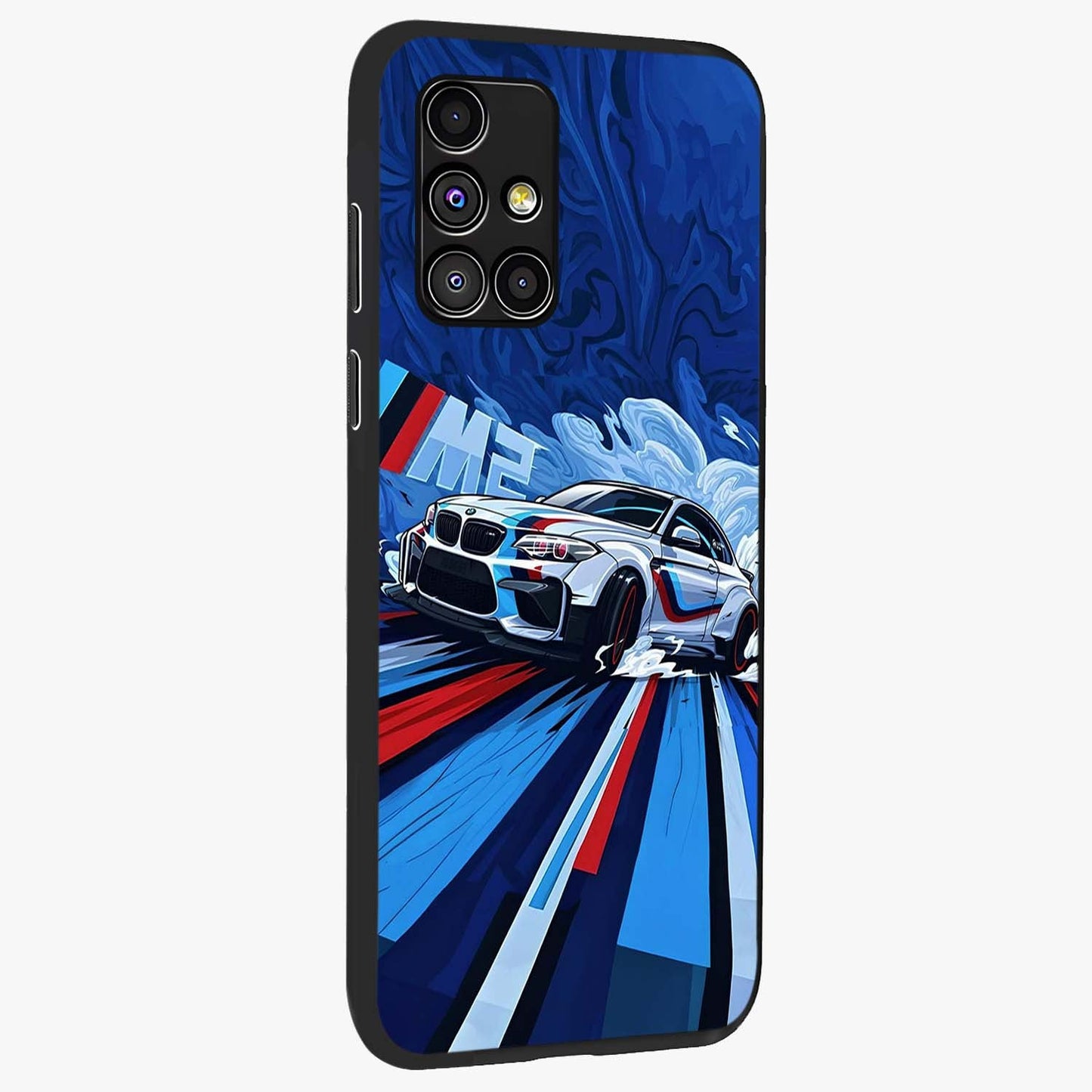 Drift Power Rush Glass Case upright view showcasing high speed racing artwork with bold automotive theme.