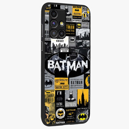 Knight Gotham Rise Glass Case upright view showcasing bold vigilante themed artwork with gothic city vibe.