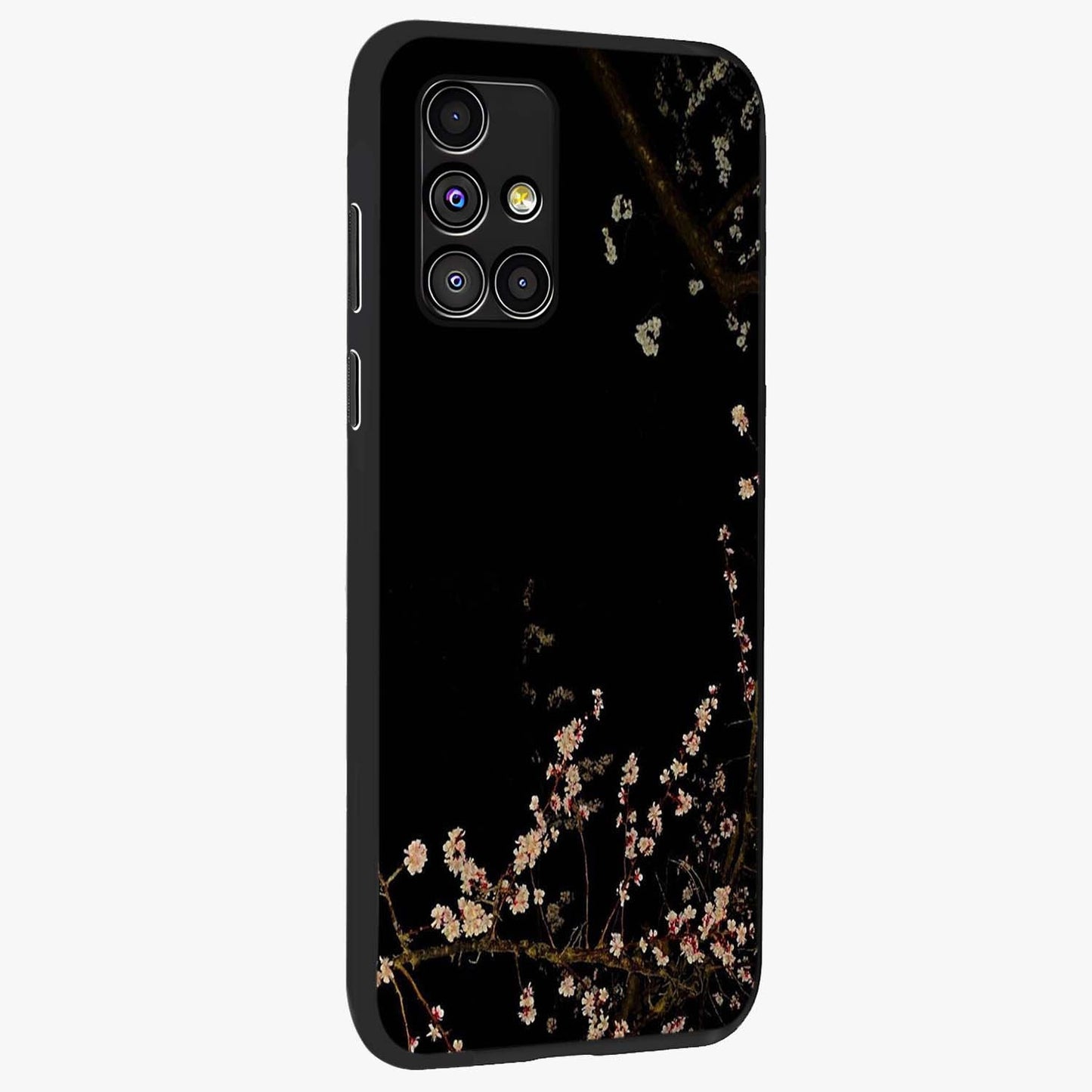 Petal Moon Light With Custom Name Glass Case upright view showcasing elegant floral moon artwork with personalized aesthetic.