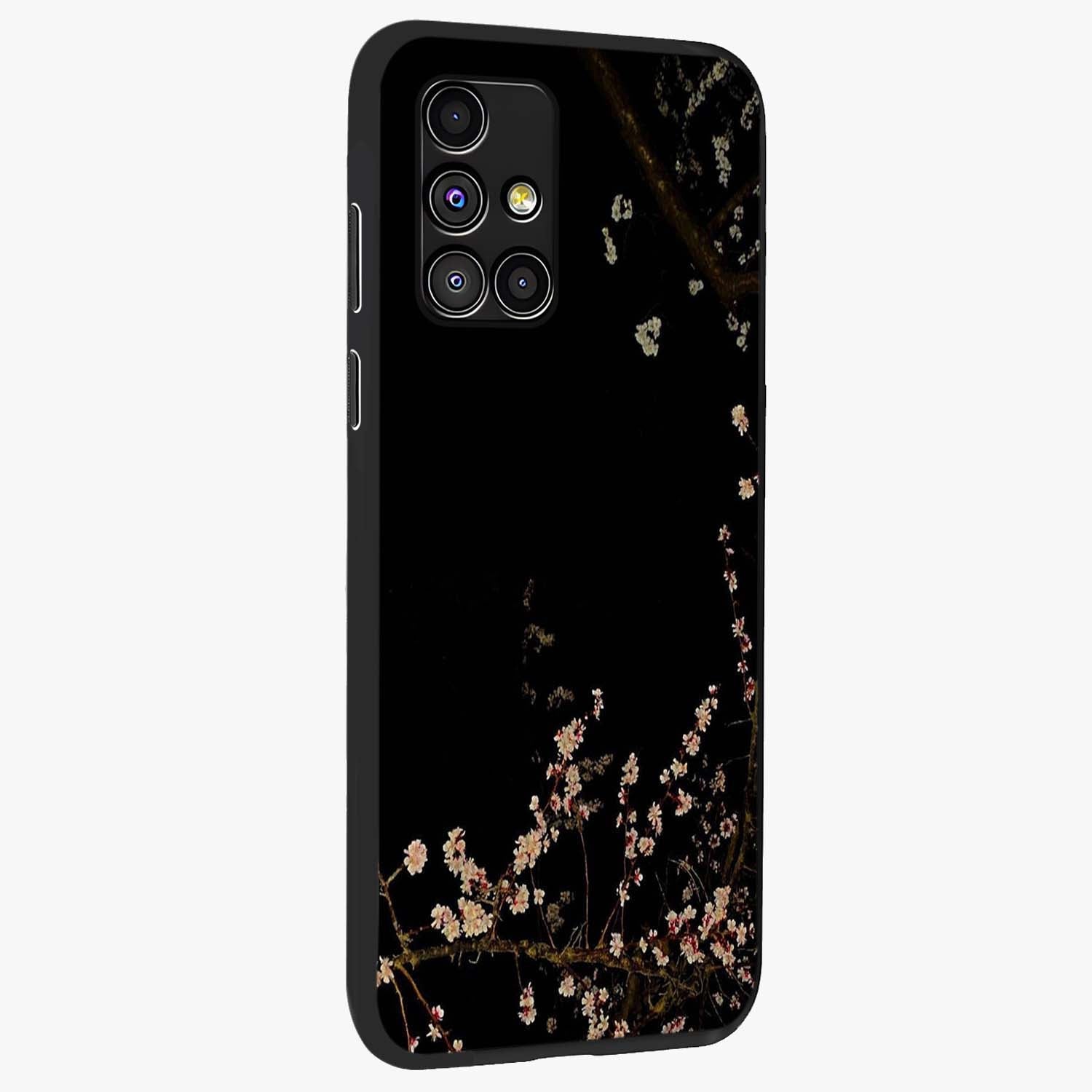 Petal Moon Light With Custom Name Glass Case upright view showcasing elegant floral moon artwork with personalized aesthetic.