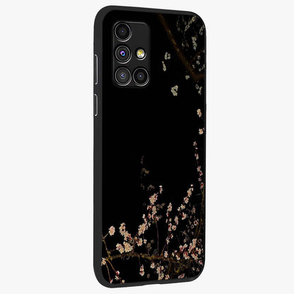 Petal Moon Light With Custom Name Glass Case upright view showcasing elegant floral moon artwork with personalized aesthetic.