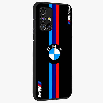 Turbo BMW Beast Glass Case upright view showcasing powerful car artwork with modern motorsport theme.
