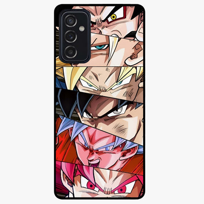 Anime Character Glass Case showing flat back view with vibrant anime artwork and glossy glass finish.