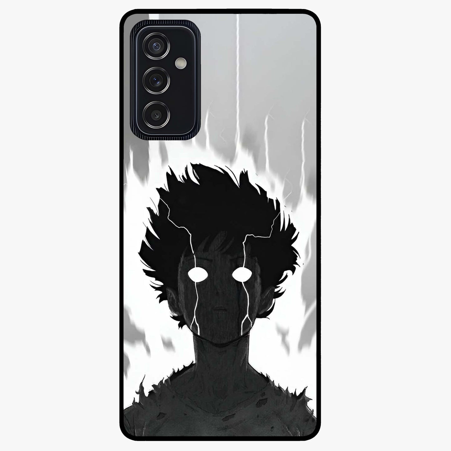 Awakened Inner Rage Glass Case showing flat back view with intense artistic artwork and glossy glass finish.