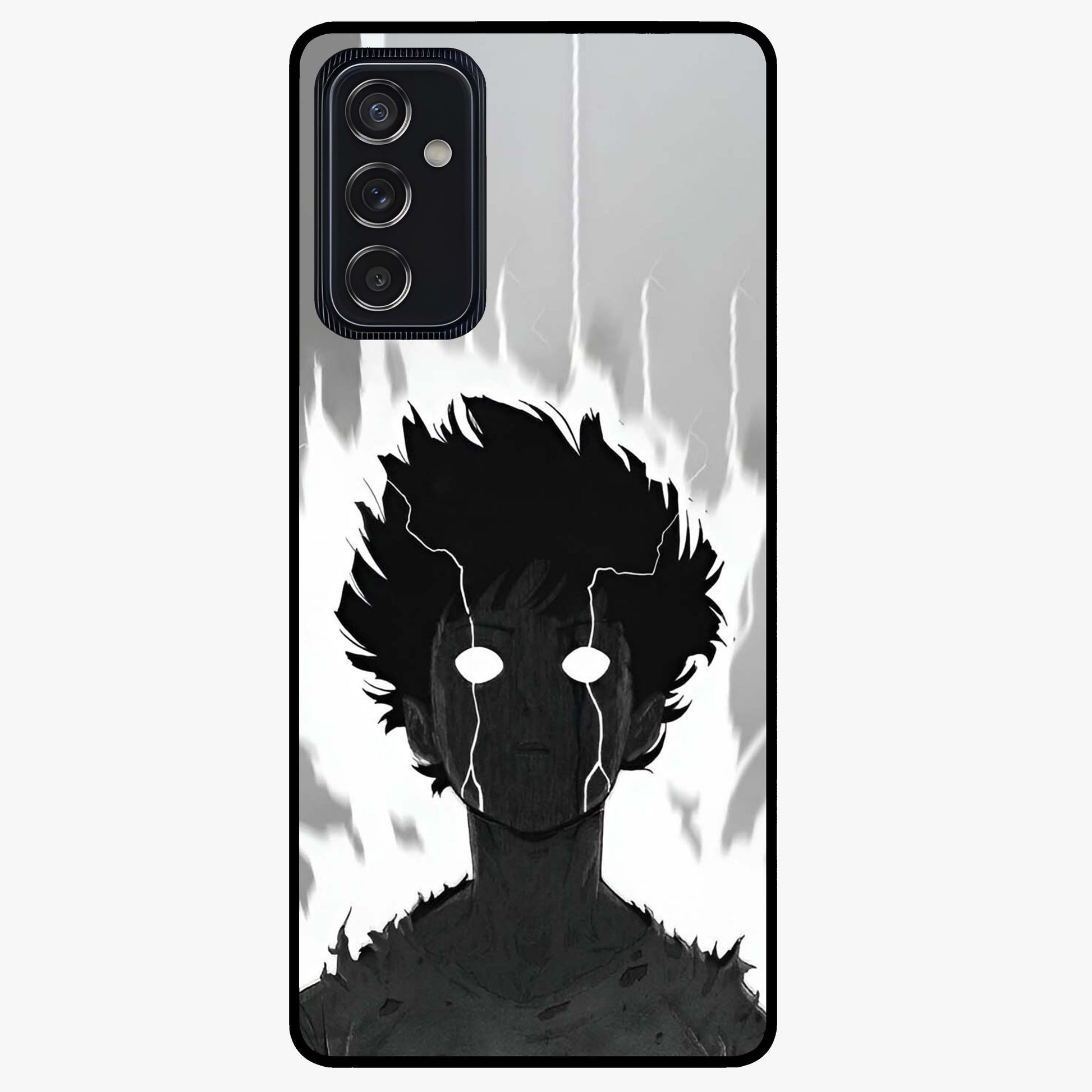 Awakened Inner Rage Glass Case showing flat back view with intense artistic artwork and glossy glass finish.