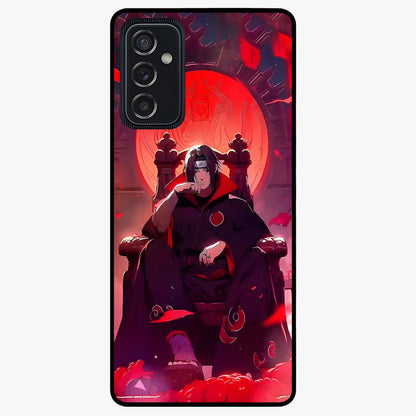 Blood Moon Sovereign Glass Case showing flat back view with mystical blood moon artwork and glossy glass finish.