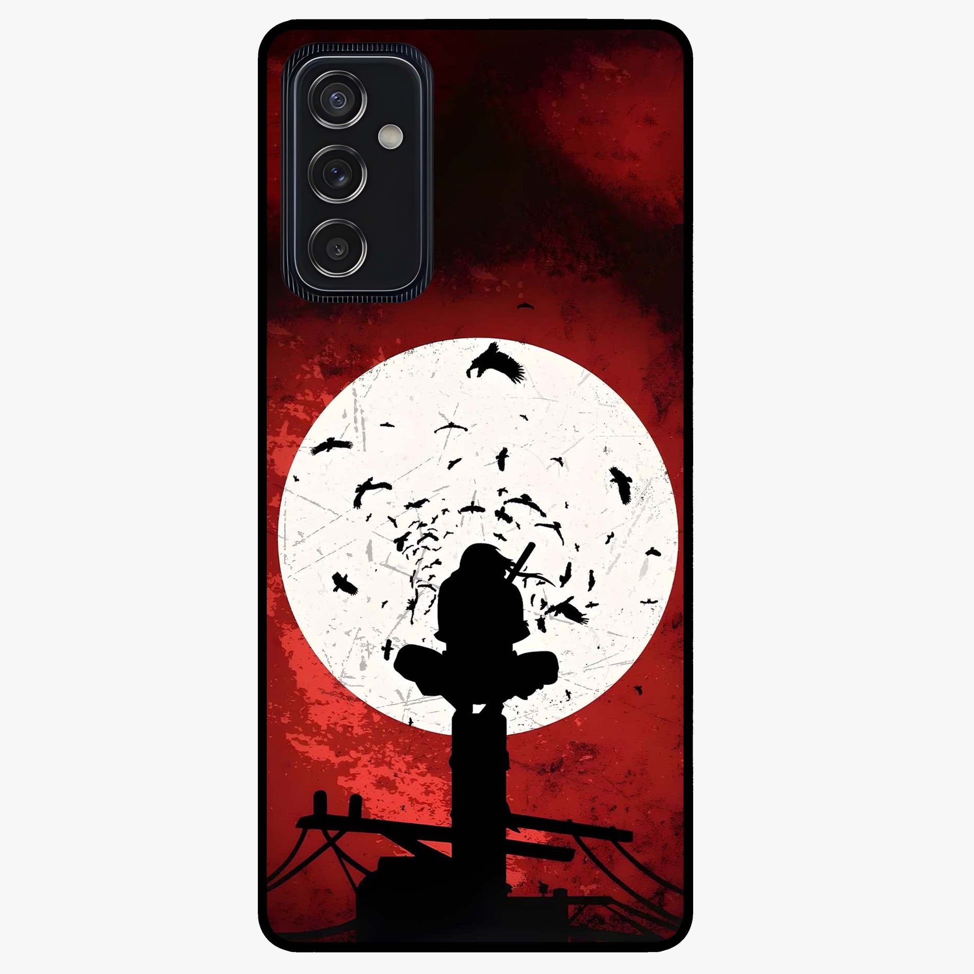 Itachi Limited Edition Naruto Anime Glass Case showing flat back view with iconic anime character artwork and glossy glass finish.