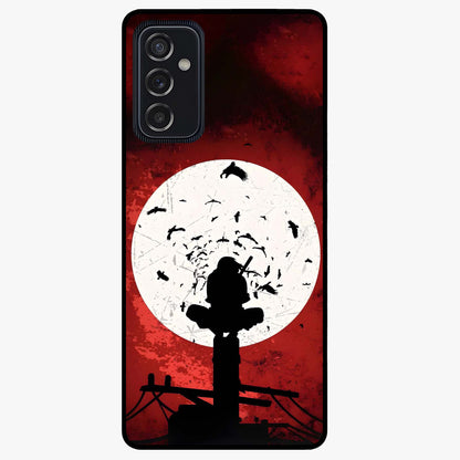 Itachi Limited Edition Naruto Anime Glass Case showing flat back view with iconic anime character artwork and glossy glass finish.
