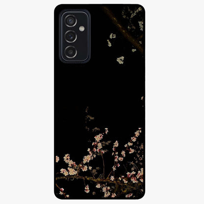 Petal Moon Light With Custom Name Glass Case showing flat back view with floral moonlight artwork and personalized name design.
