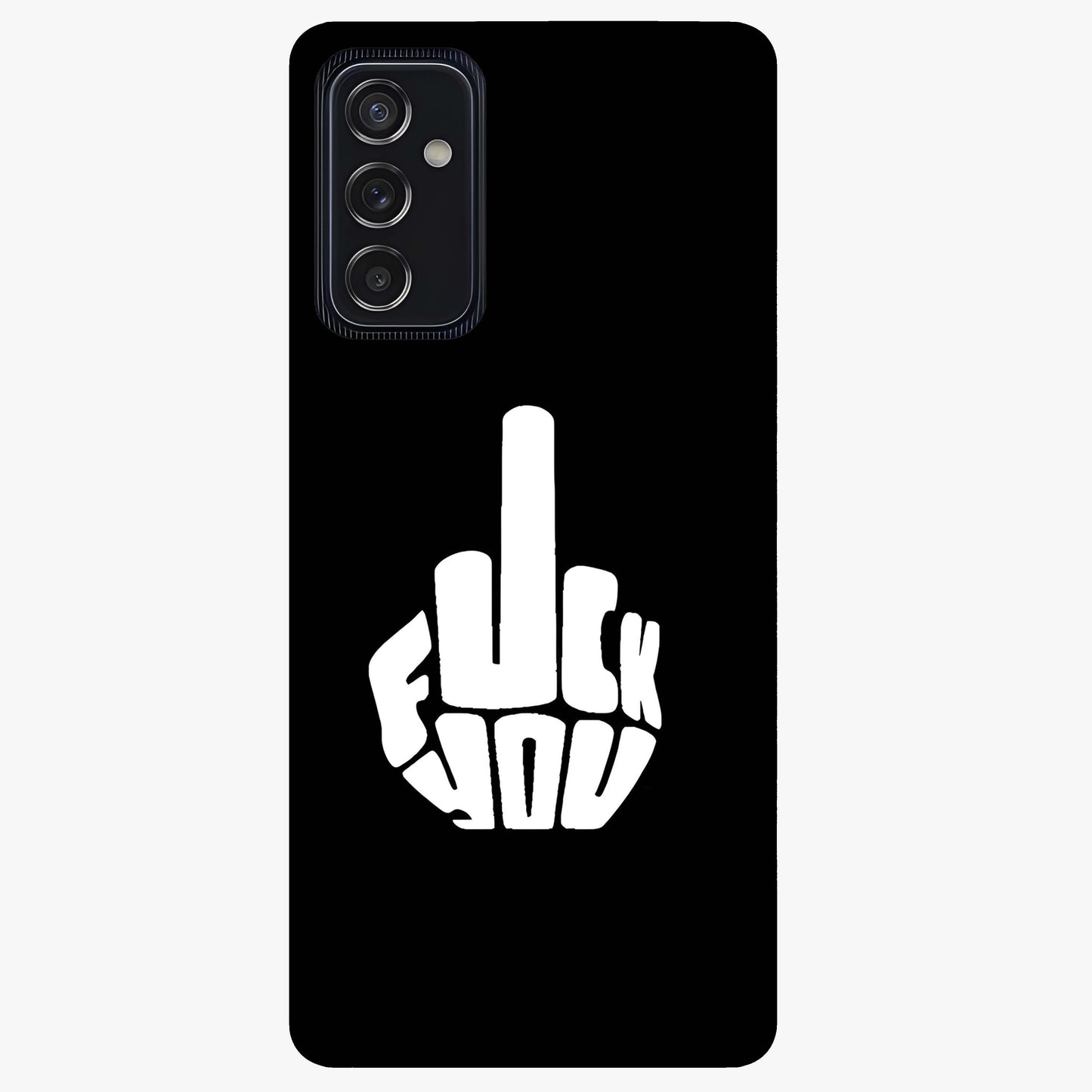 Rebel Mode On Glass Case showing flat back view with bold rebellious typography artwork and glossy glass finish.