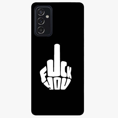Rebel Mode On Glass Case showing flat back view with bold rebellious typography artwork and glossy glass finish.