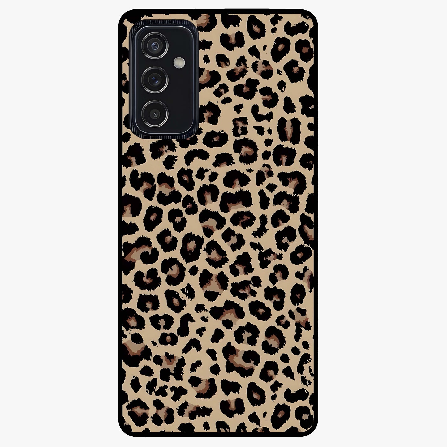 Savage Chic Pattern Glass Case showing flat back view with stylish patterned artwork and glossy glass finish.