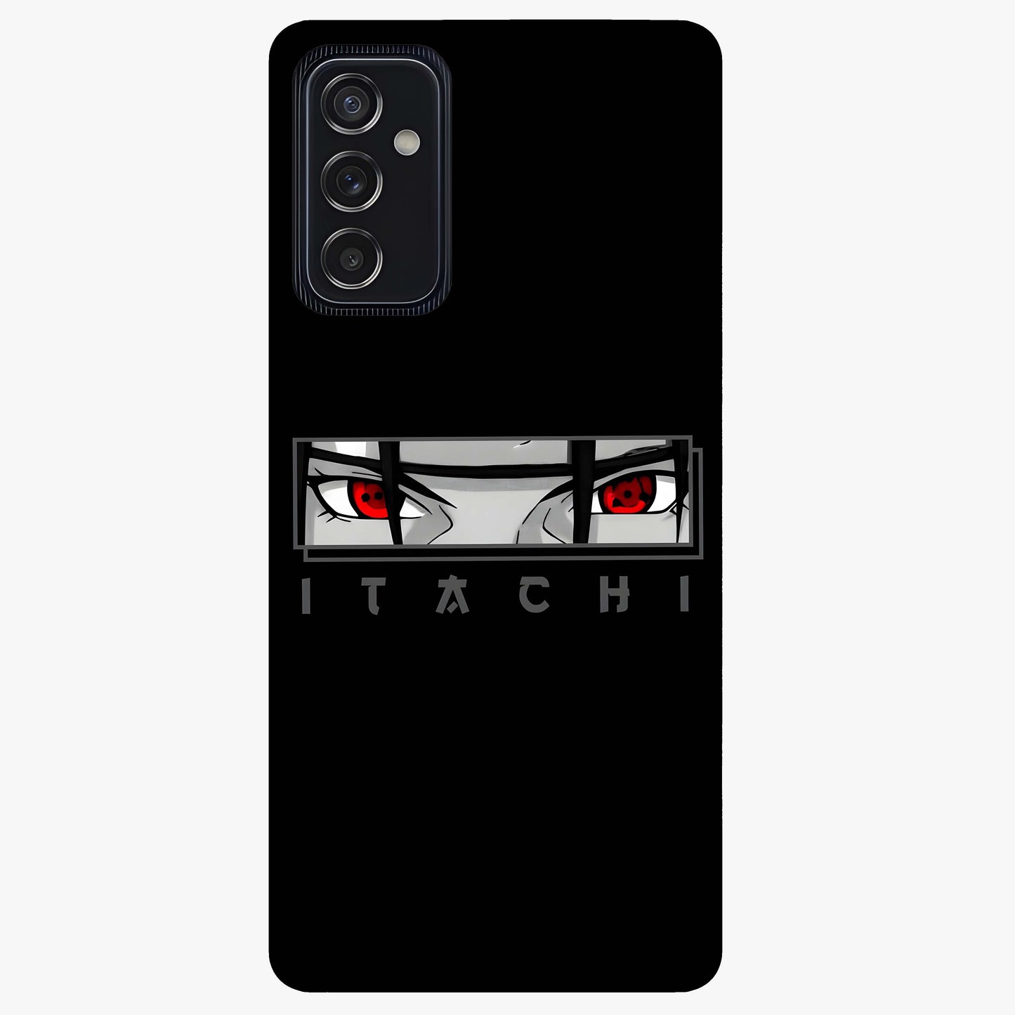 Scarlet Gaze Dominance Glass Case showing flat back view with striking red themed artwork and glossy glass finish.