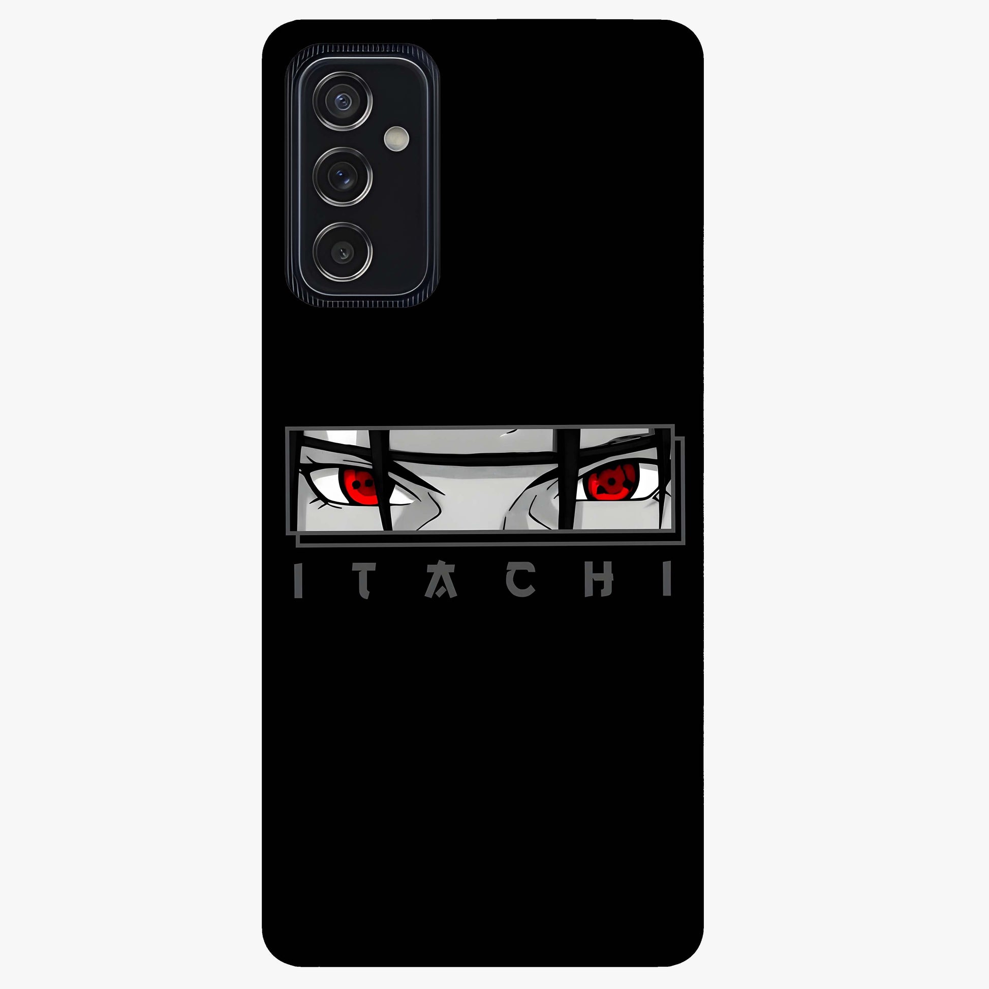 Scarlet Gaze Dominance Glass Case showing flat back view with striking red themed artwork and glossy glass finish.