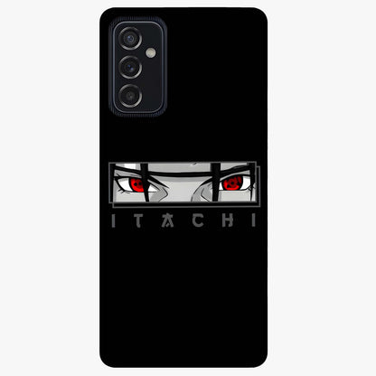 Scarlet Gaze Dominance Glass Case showing flat back view with striking red themed artwork and glossy glass finish.