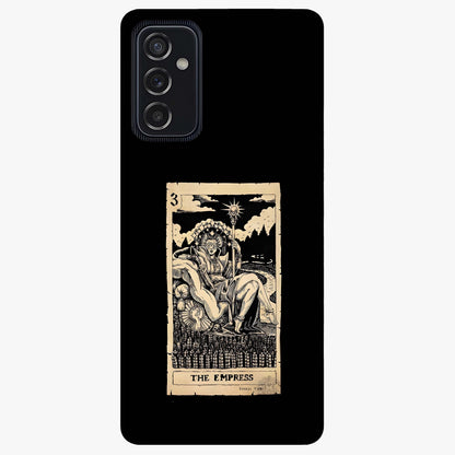 The Empress Glass Case showing flat back view with regal feminine artwork and glossy glass finish.